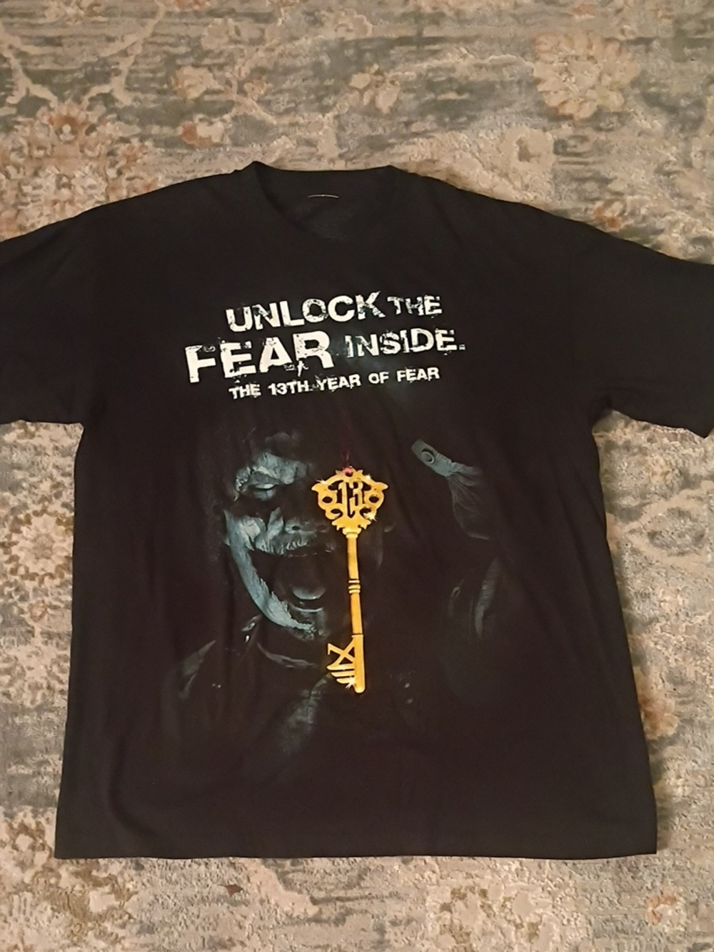 Howl O Scream Unlock the Fear Inside Graphic Tee - Black